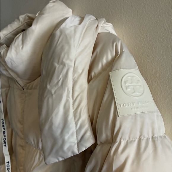 Tory Burch Sport Cream Puffer Jacket - Picture 3 of 4